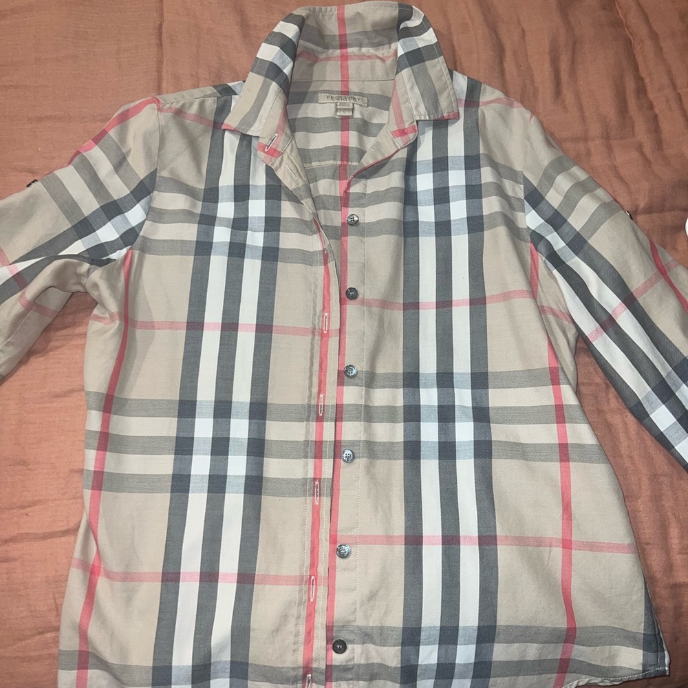 Burberry quarter sleeve shirt, barely worn, open to offers.